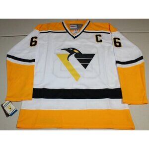 NHL Pittsburgh Penguins Mario Lemieux #66 Sewn Jersey Sz: 50 Large CCM White NWT